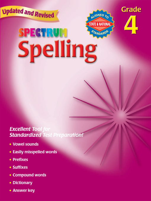 Title details for Spectrum Spelling, Grade 4 by School Specialty Publishing - Wait list